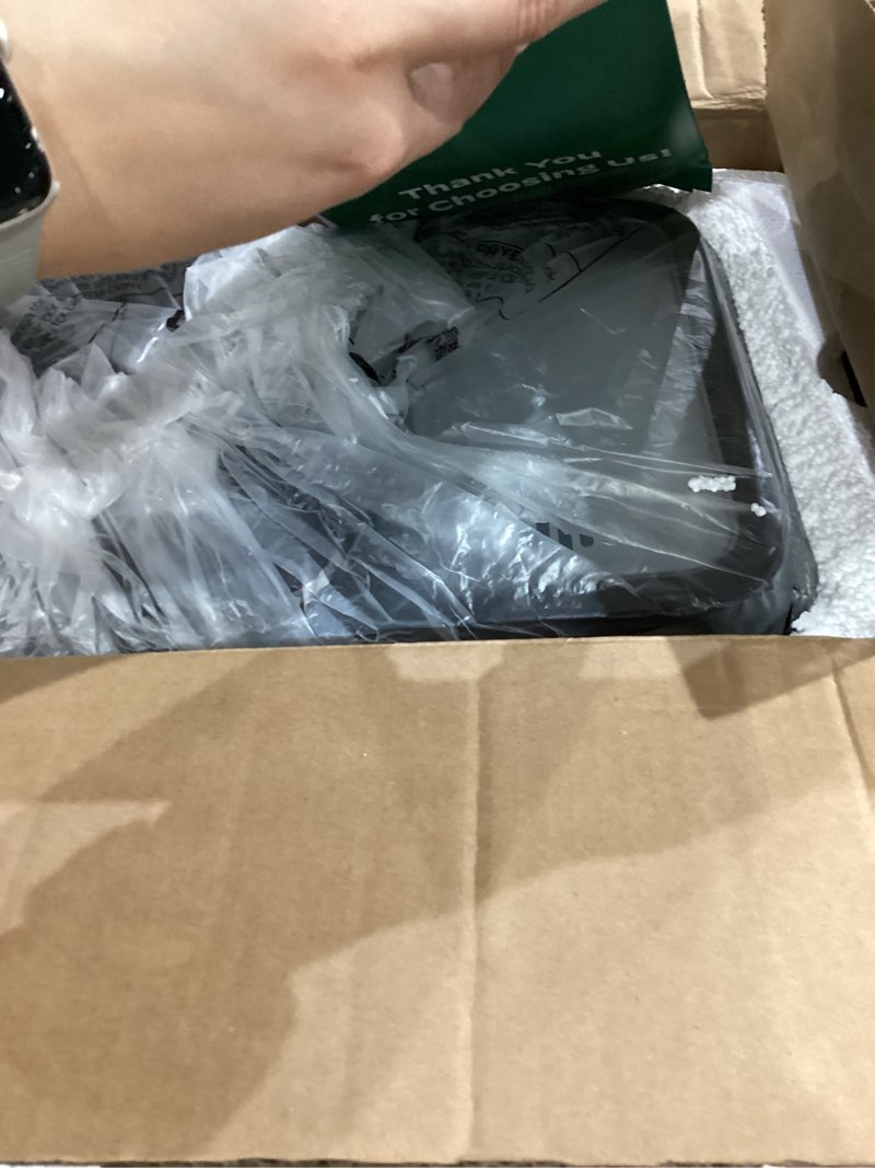 Condition photo showing As Is for silonn ice maker countertop, 8 ice cubes in 6 mins, 26.5 lbs/24h, 2 bullet ice sizes, self-cleaning bullet ice maker, portable ice machine for kitchen, party, office, and rv camping ebony 26.5 lbs