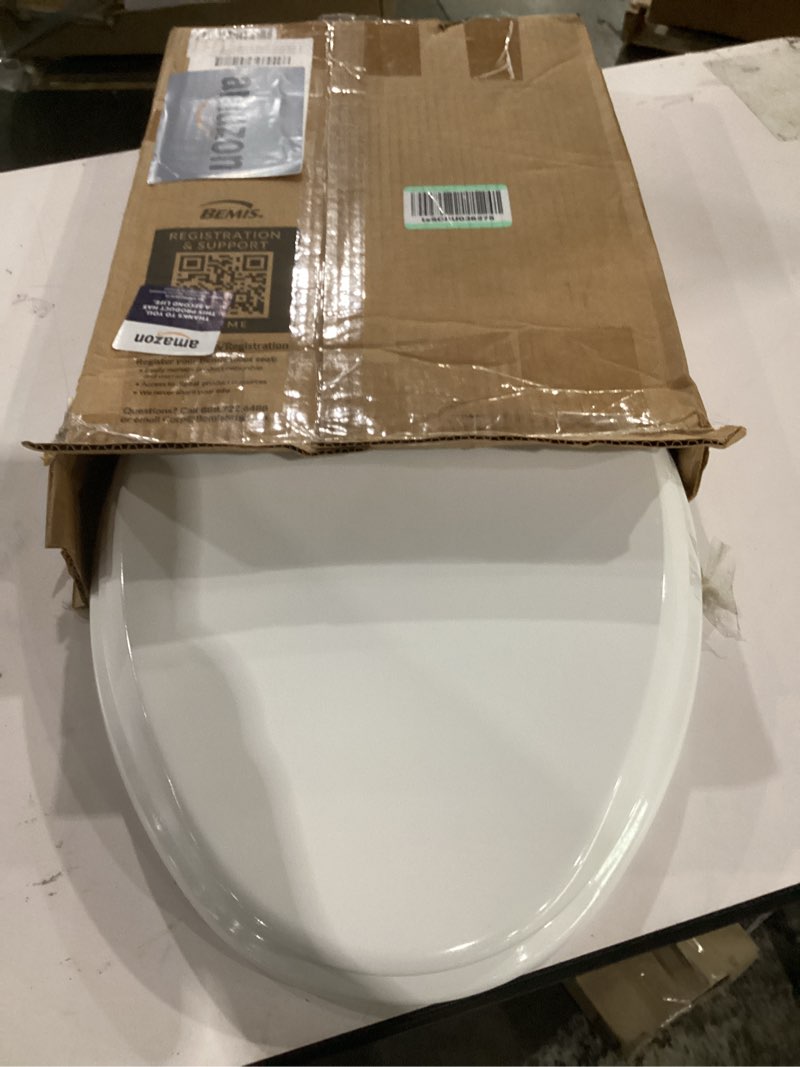 Condition photo showing As Is for mayfair nextstep2 toilet seat with toddler potty training seat built-in, slow close, easy clean, magnetic removable kids seat, made in usa, elongated, white