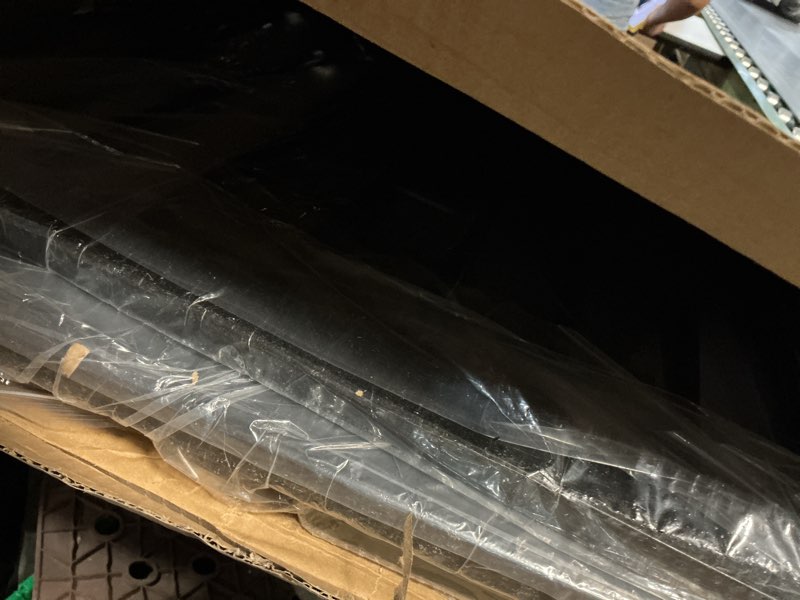 Condition photo showing New/Like New for extra wide baby gate black 62-67 inch wide pressure mounted auto close child safety gate long dog gate for house doorways