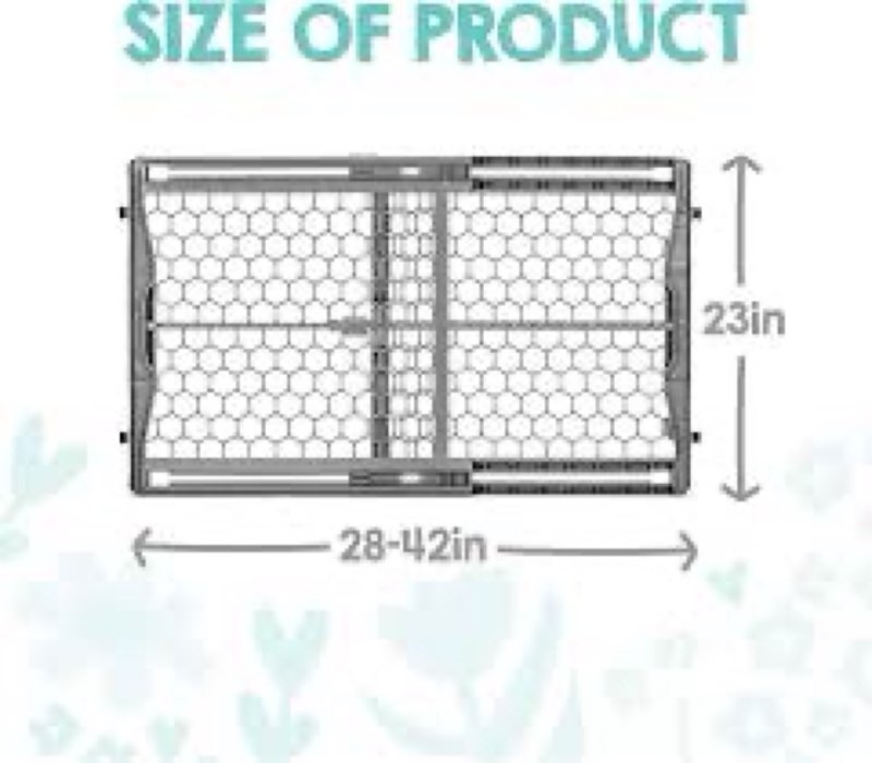 regalo safety 28"-42" extra wide baby gate for doorways & bottom of stairs, pressure mounted safety 