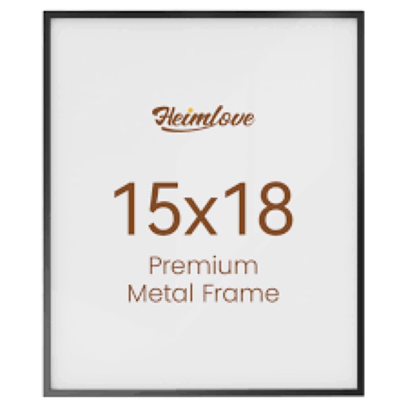 natural homi 15x18 aluminum metal picture frame with tempered glass,black photo frame 15x18 for wall