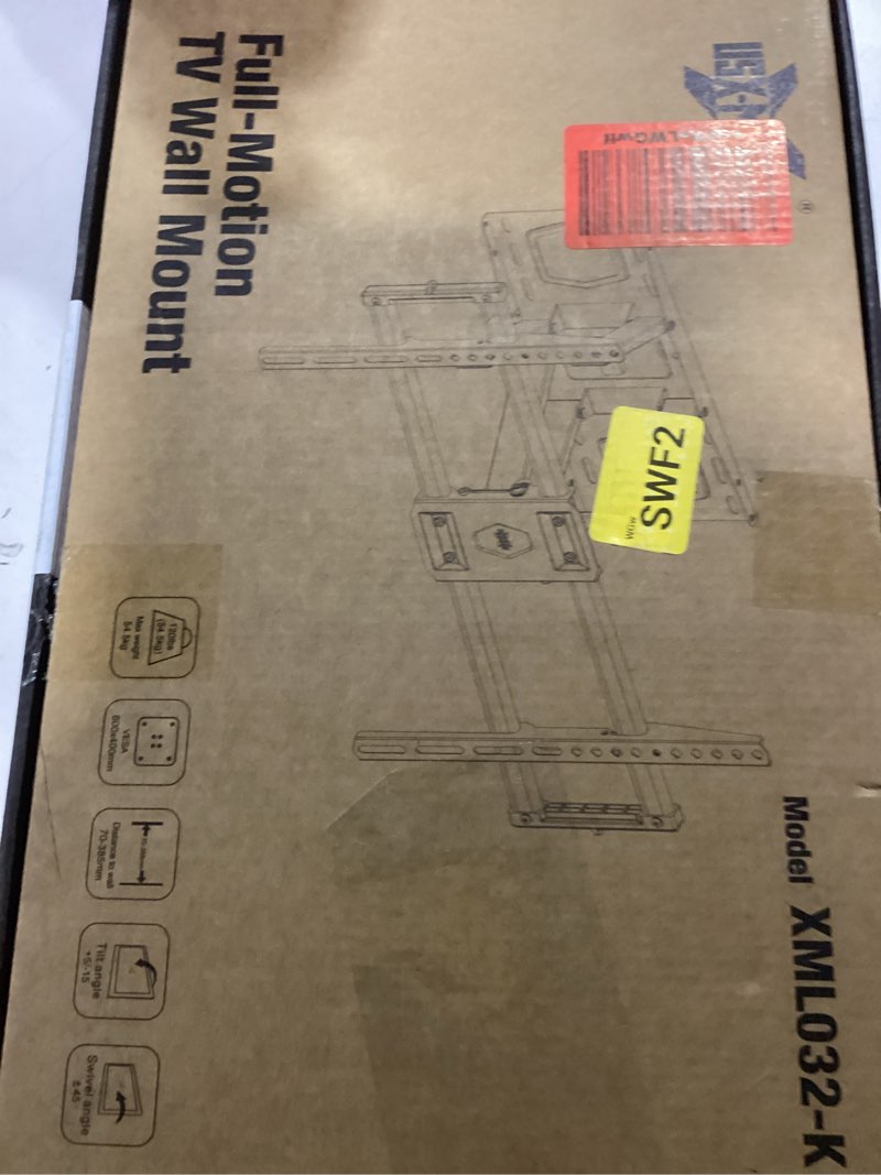 Condition photo showing New/Like New for Full Motion TV Wall Mount for Most 37"-84" Flat Screen TV, Swivel or Tilt TV Wall Bracket with Dual 