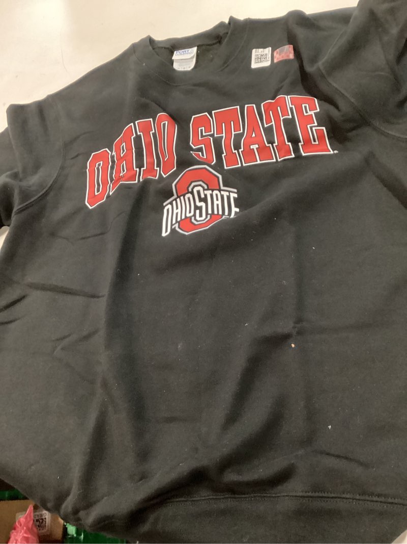 Condition photo showing As Is for Ohio State Buckeyes Arch Over Logo Black Officially Licensed Sweatshirt