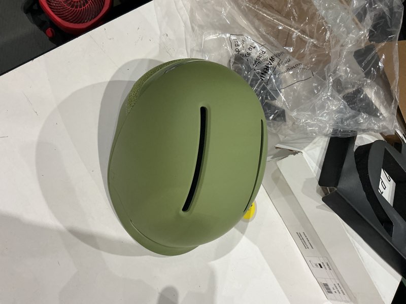 Condition photo showing New/Like New for unit 1 faro smart helmet | front & rear lights | bicycle certified, e-bike, scooter | crash alert | nav remote included w/turn signals & automatic brake lights | ios & android app (juniper, large)