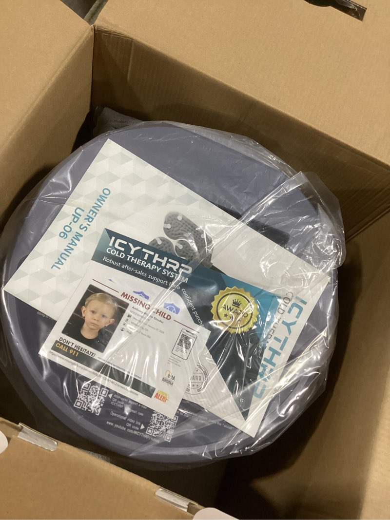 Condition photo showing Good Condition for Cold Therapy Machine with Programmable Timer, Ice-Machine-for-Knee-After-Surgery, Knee Replacement Recovery Equipment, Cryotherapy Pain Relief w/Compression Pad for Shoulder, Ankle (Dark Grey)