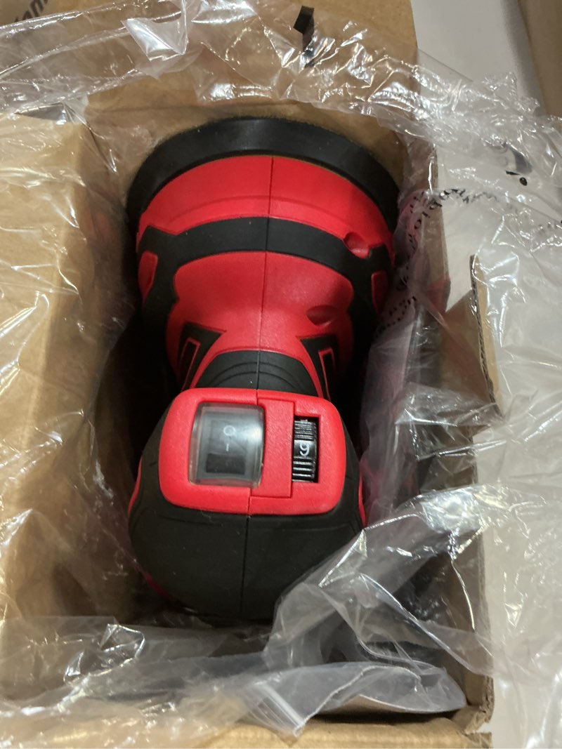 Condition photo showing Good Condition for cordless random orbital sander for milwaukee 18v battery, brushless 6-speed (6000-12000 opm), 125mm pad, dust collection & 12pcs sandpapers (#80/#120/#240) (battery not included) (red)