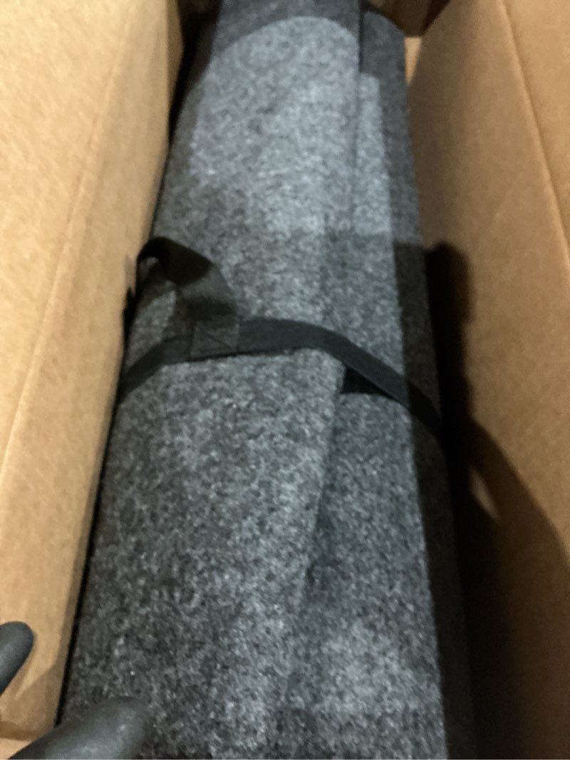 Condition photo showing Good Condition for drymate tent carpet mat, protective waterproof liner keeps you warm & dry, camping floor rug accessory (7'4" x 8'4"), durable, lightweight, soft & comfortable, trimmable material (usa made) (charcoal) charcoal grey 7'4" x 8'4" (rectangular)