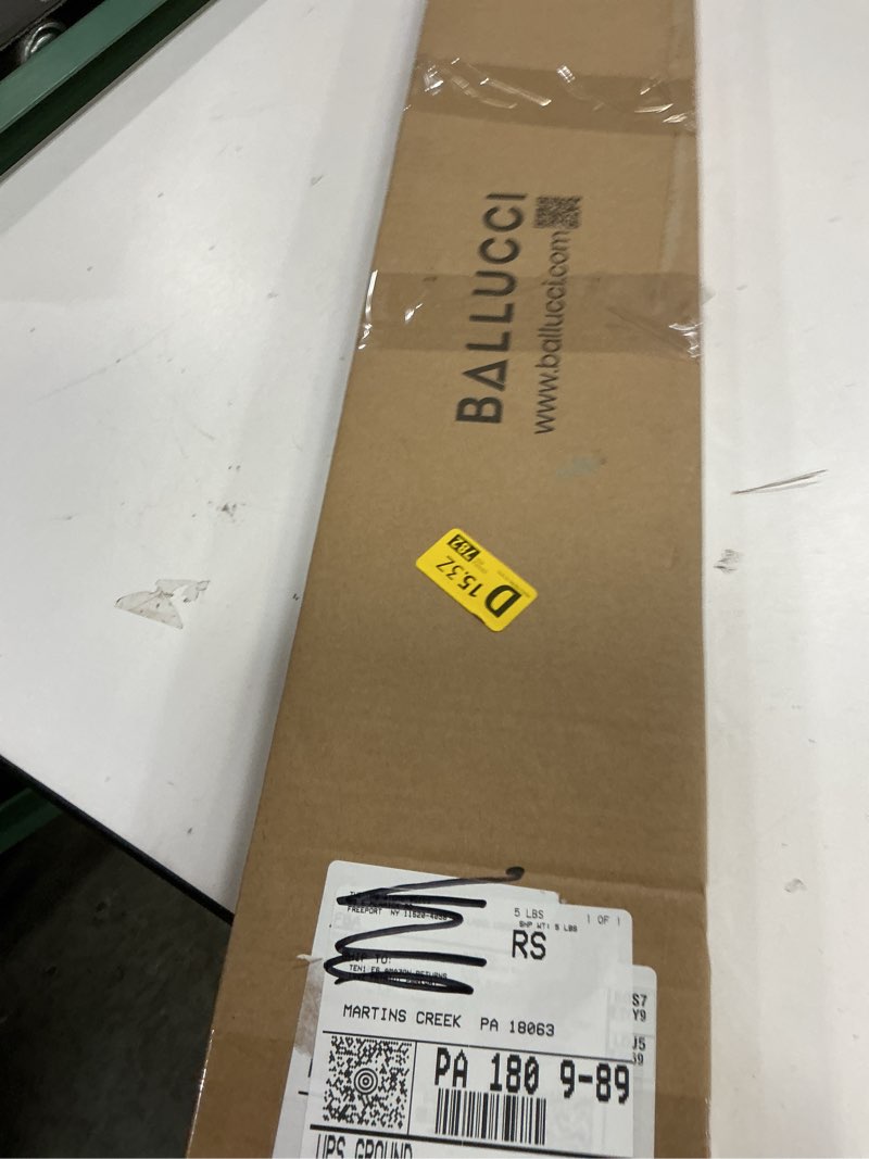 Condition photo showing New/Like New for ballucci floating shelf, 36" wood wall shelf with invisible brackets for bathroom, living room, bedroom, kitchen, nursery, 6" deep, black