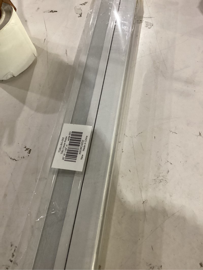 Condition photo showing New/Like New for lazblinds top down bottom up (tdbu) cordless cellular shades, blackout light blocking honeycomb shades thermal insulation noise reduction blinds for windows, 26" w x 64" h, white white - blackout 26" w x 64" h