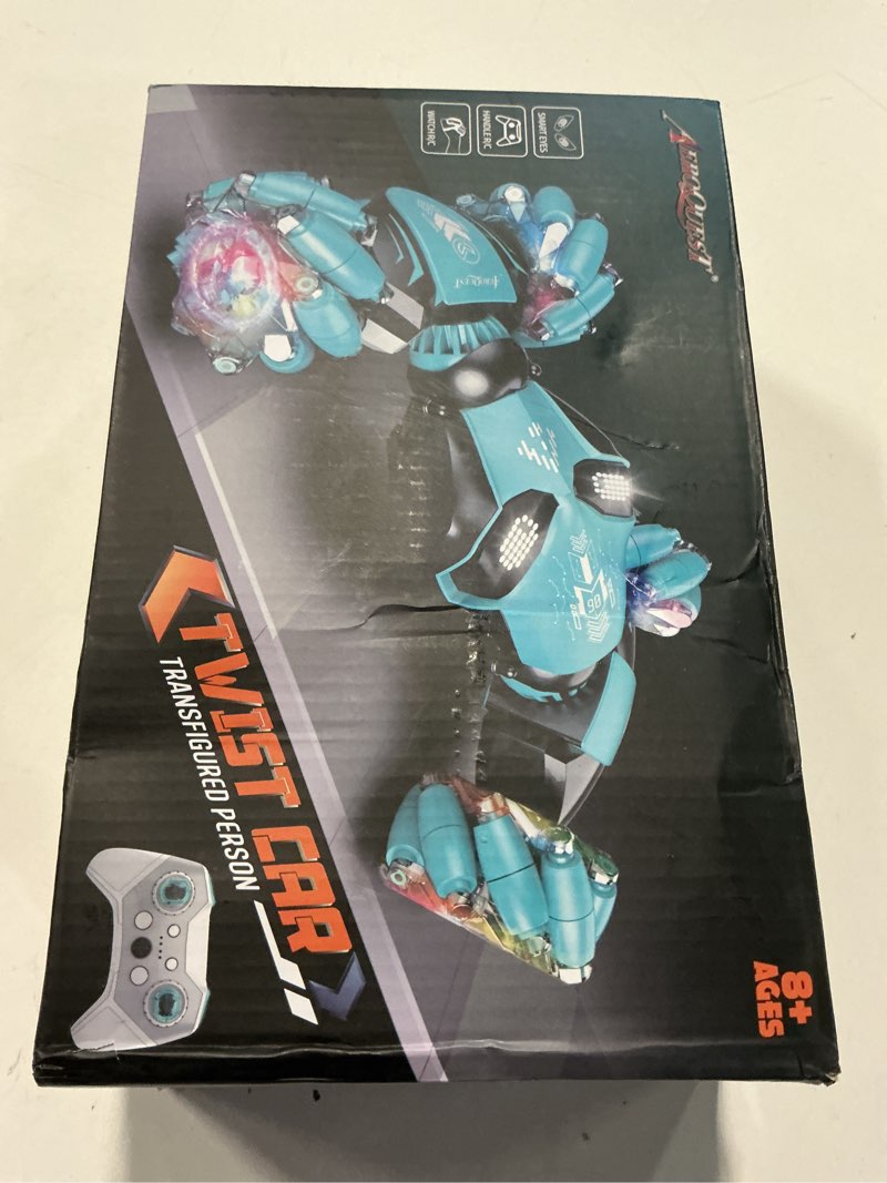 Condition photo showing New/Like New for gesture sensing rc stunt car, 4wd hand-controlled 2.4ghz remote control drift cars for boys girls age 6-8-12, all-terrain off-road twist toy cars with lights music for birthday gifts(purple)