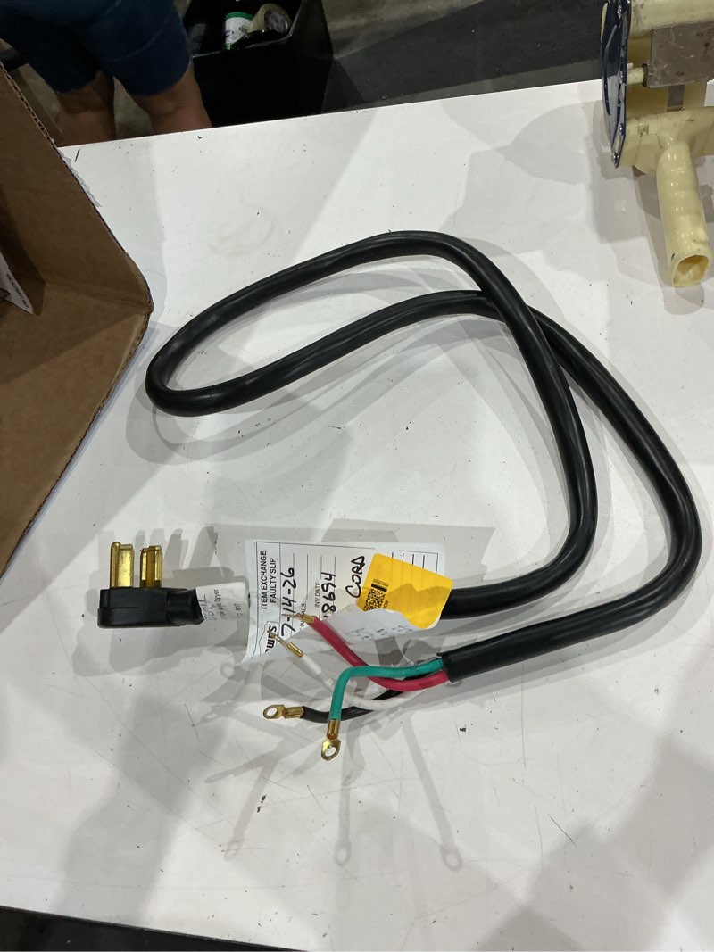 Condition photo showing As Is for utilitech 6-ft 50 -amp 4 -prong black range appliance power cord