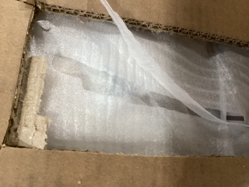 Condition photo showing New/Like New for NTC Adept Wooden Bed Frame with Headboard, Solid Oak and Rubber Wood Foundation with Silent Slats and Wood Central Supports, 1000 Lb Capacity, Effortless Assembly, Queen - Burnt Black Queen Burnt Black