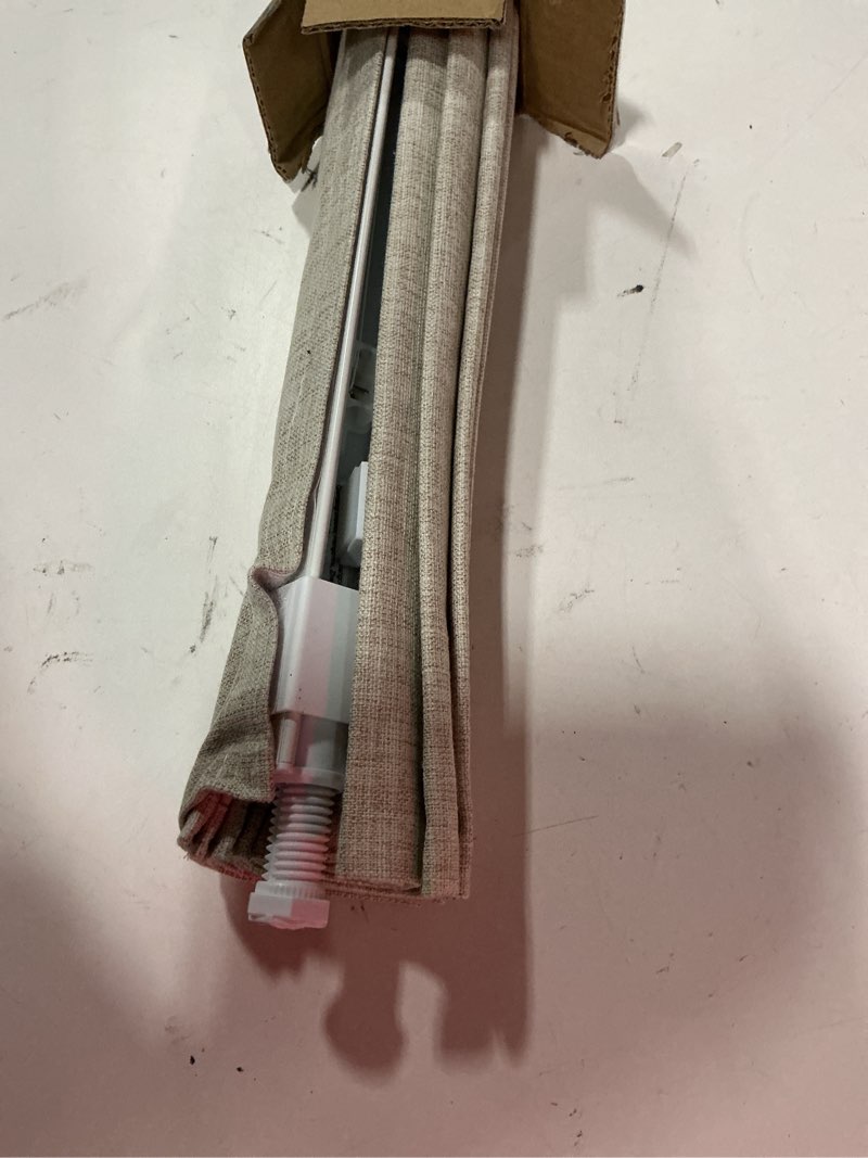 Condition photo showing Good Condition for lazblinds no tools no drill cordless roman shades for windows, blackout thermal insulated uv blocking window blinds, room darkening fabric blinds for indoor windows, 29'' w x 48'' h, beige blackout - beige 29" w × 48" h