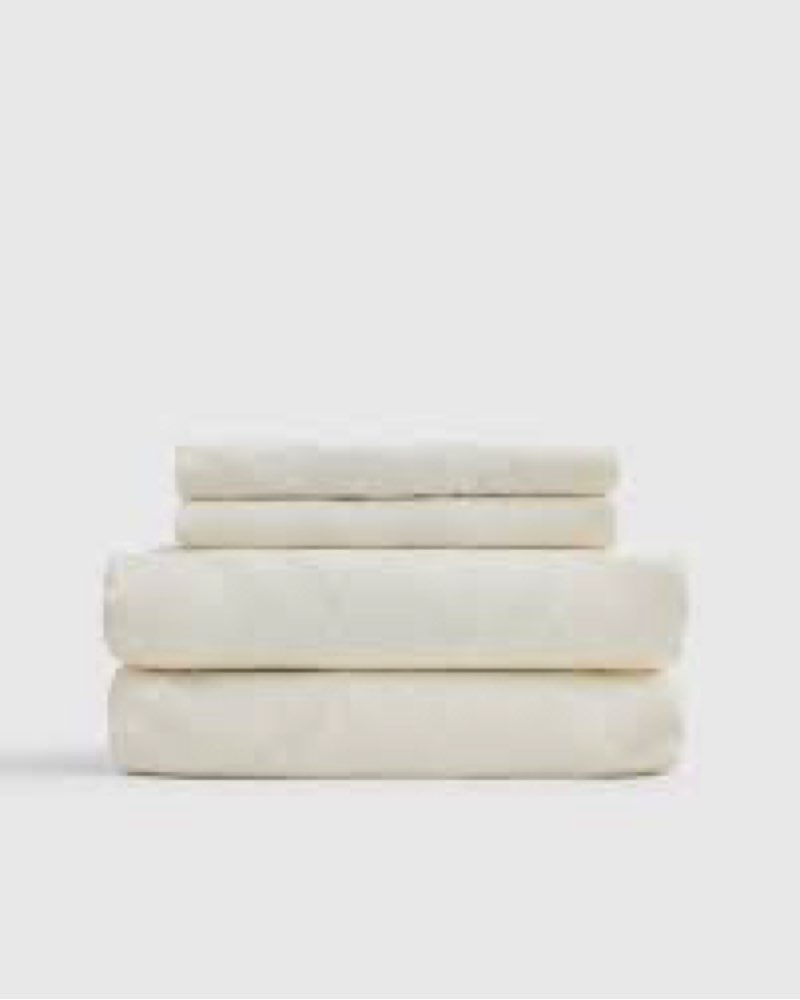 QUINCE Turkish Ribbed Quick Dry Bath Towel Set 4 Pieces Bundle