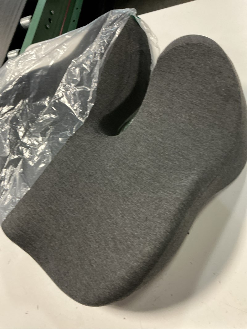 Condition photo showing Good Condition for cxc tailbone pain relief seat cushion, coccyx memory foam cushion for sciatica & pressure relief, ergonomic seat pad for office chair, car & wheelchair, non-slip (black - breathable mesh) black cotton blend