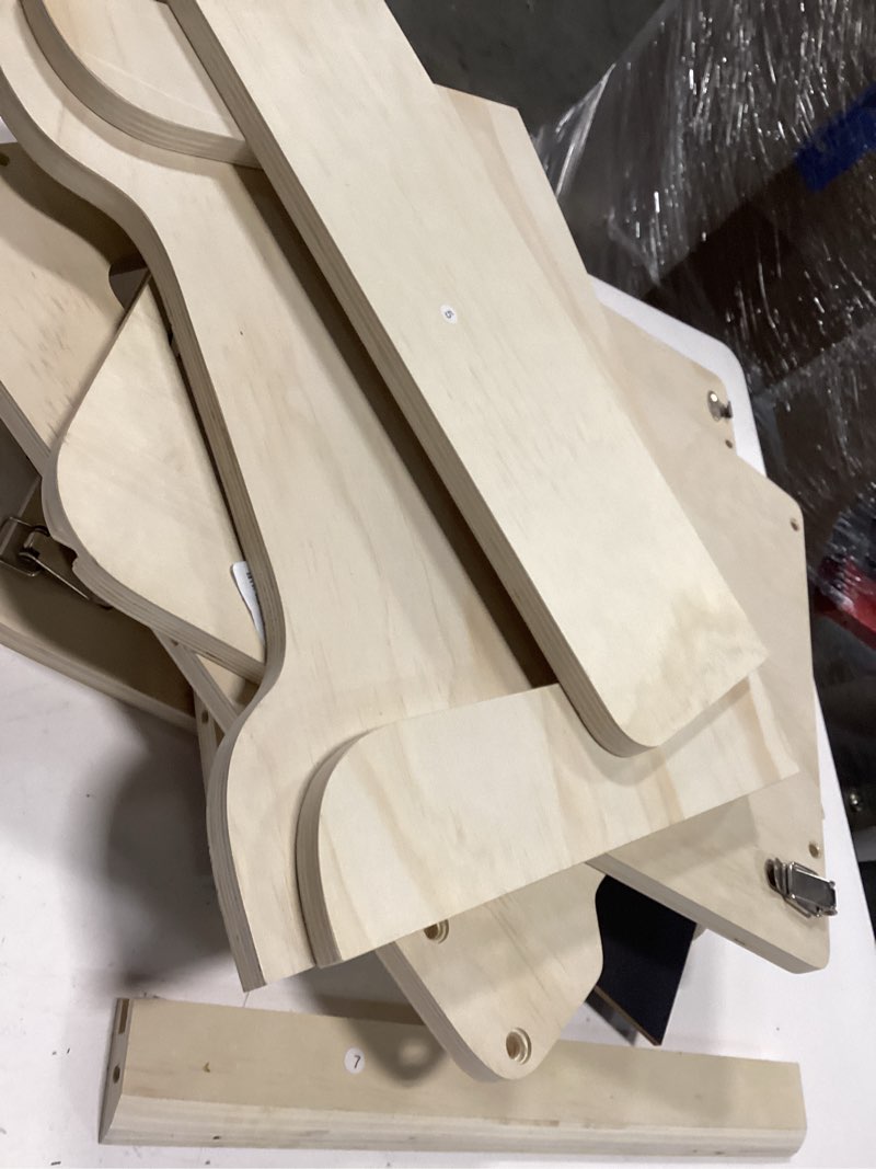 Condition photo showing As Is for 4-in-1 Toddler Kitchen Step Stool, Learning Standing Tower with Chalkboard and Whiteboard, Wooden Kitchen Stool Helper for Kids, 1-3 Year Old Boy Girl Gifts Upgraded