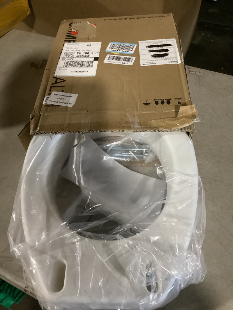 Condition photo showing Good Condition for carex toilet seat riser, round raised toilet seat adds 3.5 inches to toilet height, for assistance bending or sitting, 300 pound weight capacity toilet riser