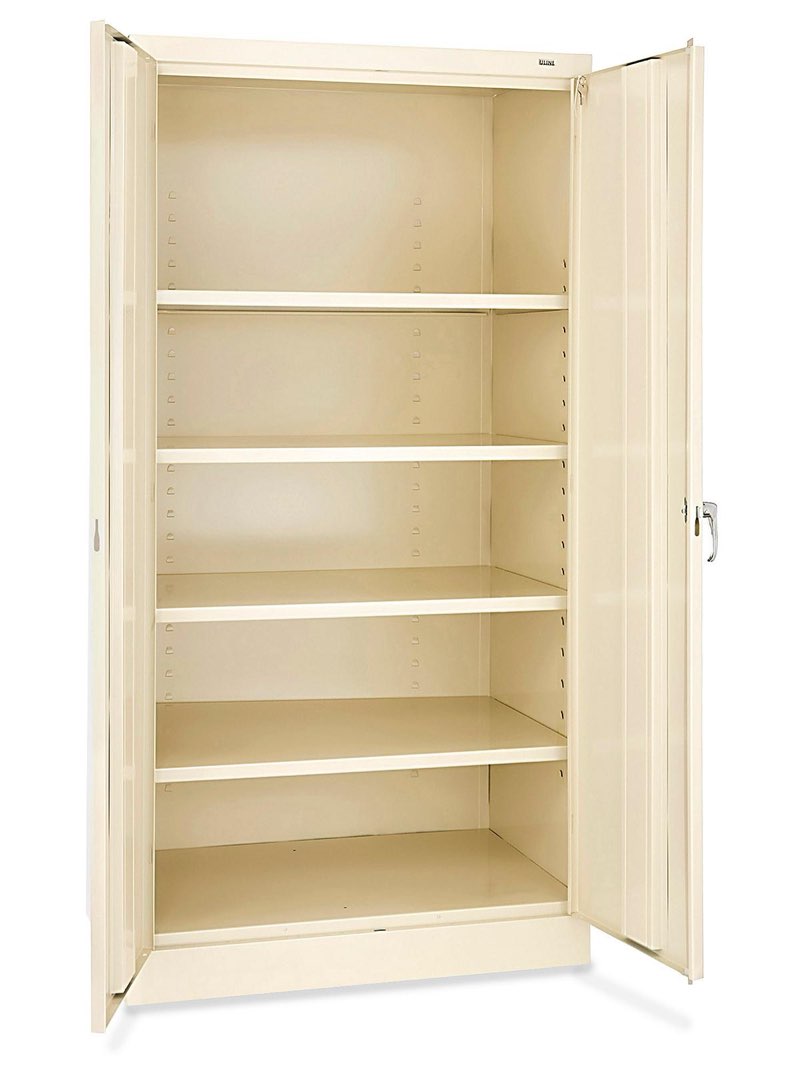 (Incomplete, similar of the photo) Industrial Storage Cabinet - 36 x 24 x 72\", Unassembled, Tan