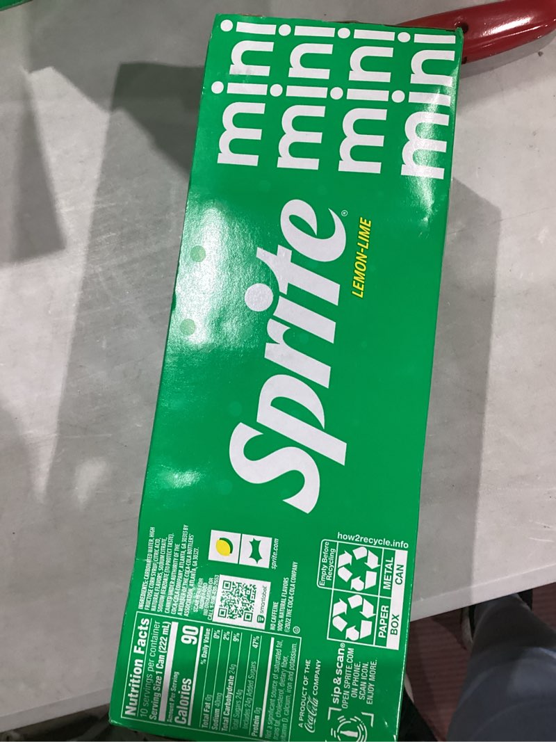Condition photo showing Good Condition for Sprite Lemon Lime Soda Soft Drinks, 7.5 fl oz, 10 Pack Sprite 7.5 fl oz (Pack of 10)