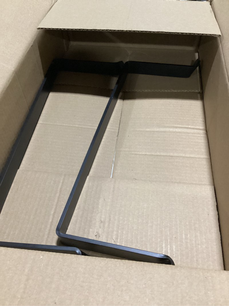 Condition photo showing As Is for outus wheel chock bracket mount holder, storage for 2 pcs 9 inch aluminum wheel chocks trailer bed, fender, loading dock, tractors truck tire blocks, powder coated carbon steel, 20.8"l x 1.25"w x 7"h