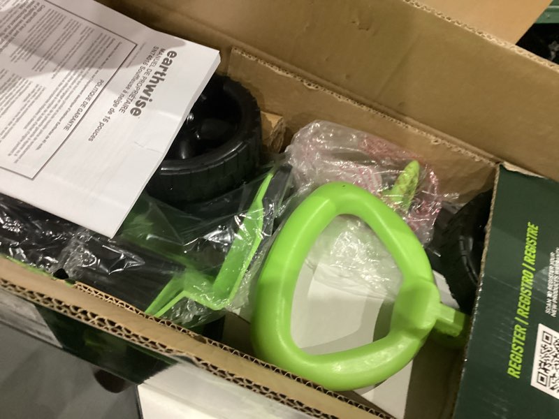 Condition photo showing As Is for Earthwise SN74016 40-Volt Cordless Electric Snow Shovel, Brushless Motor, 16-Inch width, 300lbs/Minute (Battery and Charger Included)
