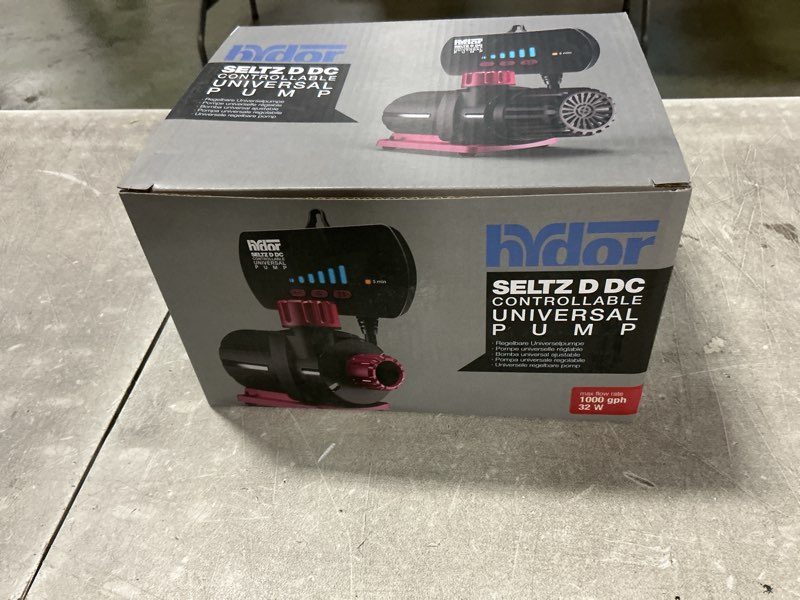 Condition photo showing New/Like New for Hydor Seltz D DC Controllable Universal Pump 500 GPH, 750 GPH and 1000 GPH for Aquariums, Reefs, Ponds, Turtles, Terrariums and Fountains, Black, 1000 GAL (P21131.01)