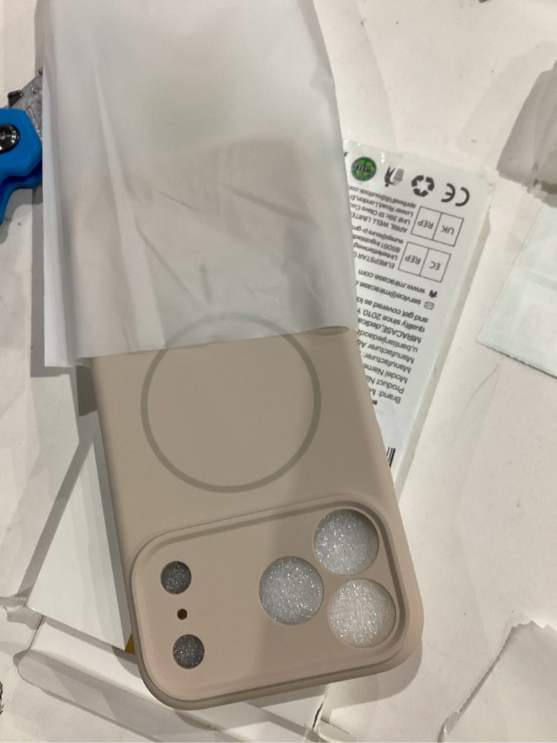 Condition photo showing Good Condition for miracase magnetic for iphone 17 pro max case, compatible with magsafe, integrated silicone camera control cover, 3.0mm thicken shockproof drop protection phone case for 17 promax, sand sand iphone 17 pro max