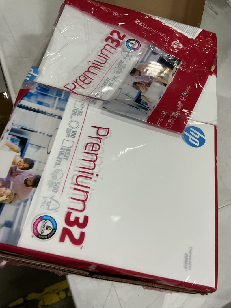 Condition photo showing New/Like New for hp premium choice paper - white - letter a size (8.5 in x 11 in) - 120 g/m?? - 32 lbs - 3000 sheet(s) plain paper - for color laserjet pro m254  mfp m180  mfp m281; laserjet pro m104  mfp m132  mfp m427