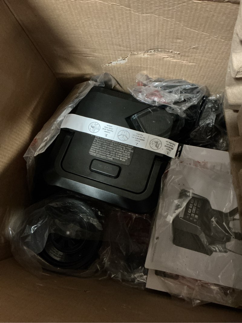 Condition photo showing As Is for ninja bl642 nutri ninja personal & countertop blender with 1200w auto-iq base, 72 oz. pitcher, and 18, 24, & 32 oz. to-go cups with spout lids, for smoothies, shakes & more, dishwasher safe, black