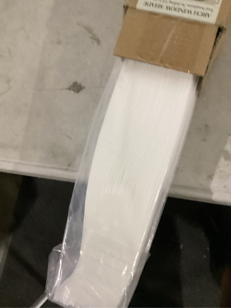 Condition photo showing Good Condition for arch window shade half moon circle light filtering no drill pleated blinds | 48"x24", temporary, cut to size, self adhesive, thermal insulated, non-woven fabric window covering for bedroom office white 48"w x 24"h