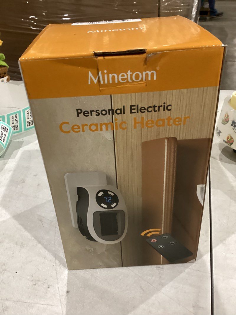 Condition photo showing New/Like New for Plug in Small Space Heater for Indoor Use 450W, Wall Outlet Electric Heater with Remote, 12H Timer & LED Display, PTC Ceramic Fast Heat Safely for Bedroom Bathroom Office Small Space Heater - 1 Pack