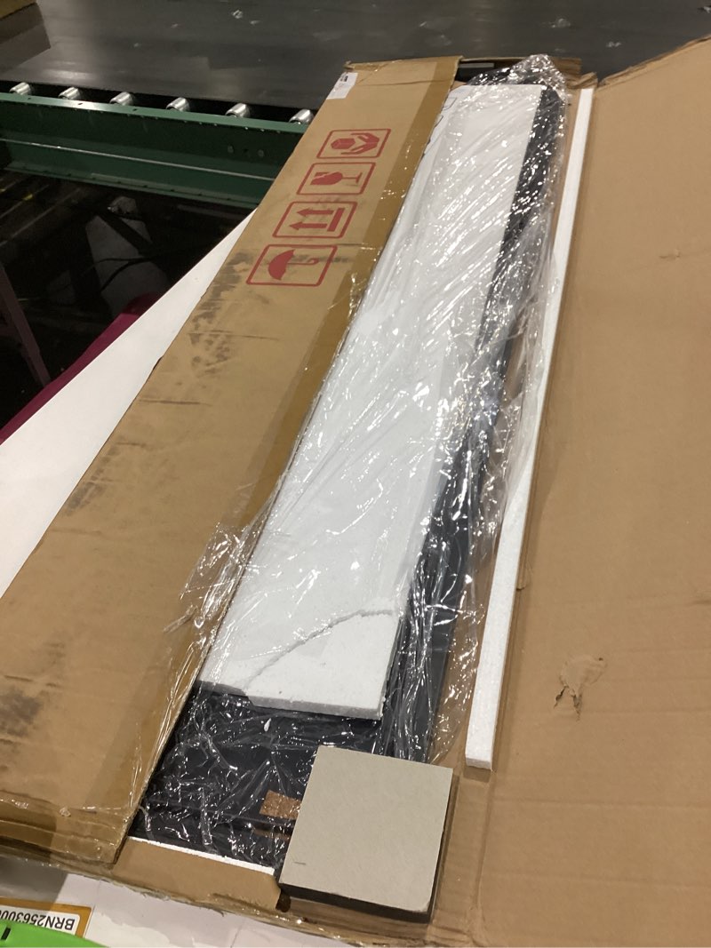 Condition photo showing Good Condition for trahome arched full length mirror, 56"x15" standing body mirror for wall, with aluminum alloy frame for bedroom, living room, dressing room(black) matte black 56"l x 15"w