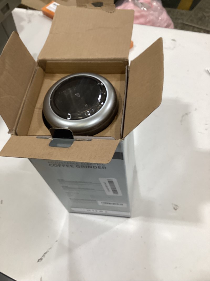 Condition photo showing New/Like New for SHARDOR Electric Super Silent Blade Coffee Grinder, Timed Grind Control Rotary Knob, Adjustable Coarse to Fine for Coffee Beans, Spices & Herbs, with 2 Removable Stainless Steel Bowl, Silver Sliver 2 Bowl