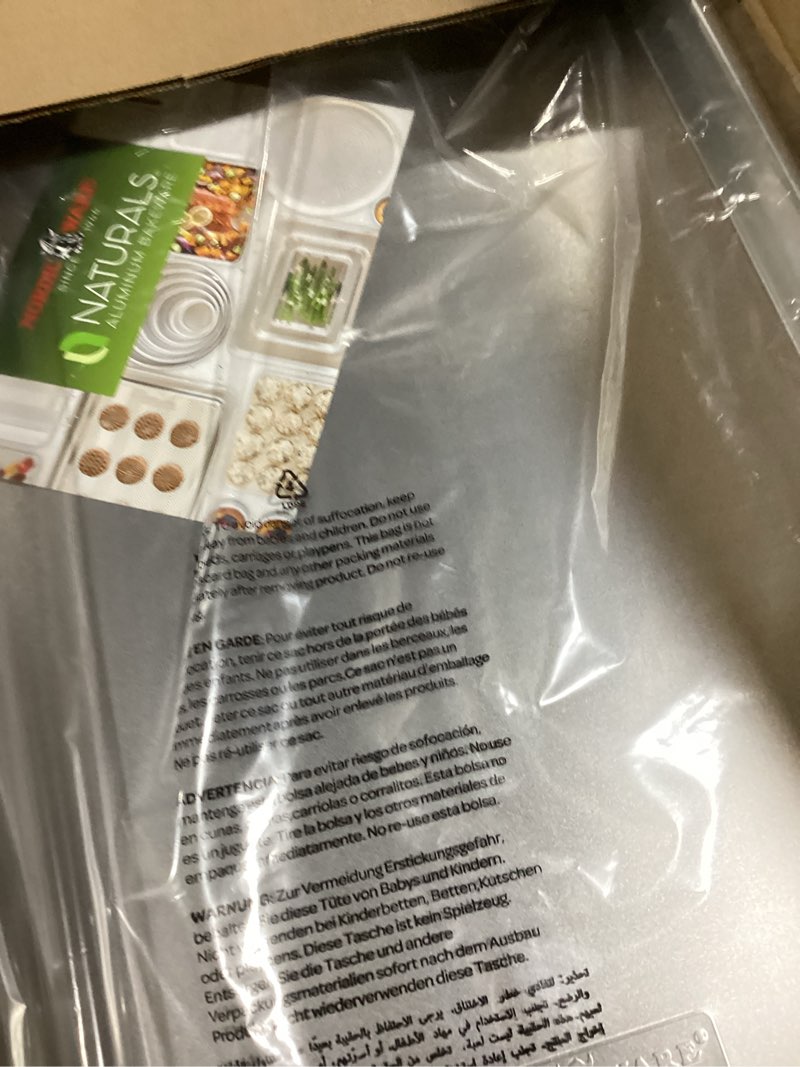 Condition photo showing Good Condition for Nordic Ware Naturals Half Sheet - USA Made Aluminum Commercial Quality Sheet Pan for Baking or Roasting, Encapsulated Galvanized Steel Rim Prevents Warping, 2-Pack 2pk Half Sheet