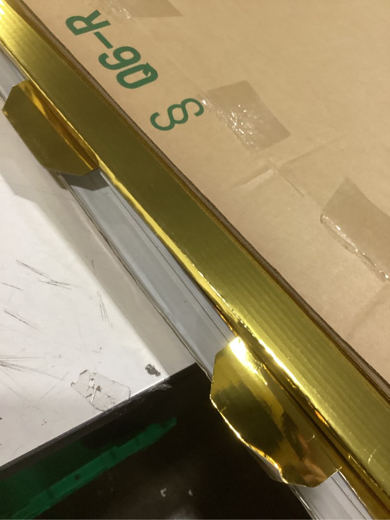 Condition photo showing Good Condition for Giant Gift Box (28x28x28in GOLD) Extra Large Cardboard Decorative Box with Lid, Gold Gift Box for Birthday Surprise, Pregnancy Announcement, Gender Reveal, Valentine's Day, Chinese New Year and Other Celebrations Giant 28x28x28 Gold