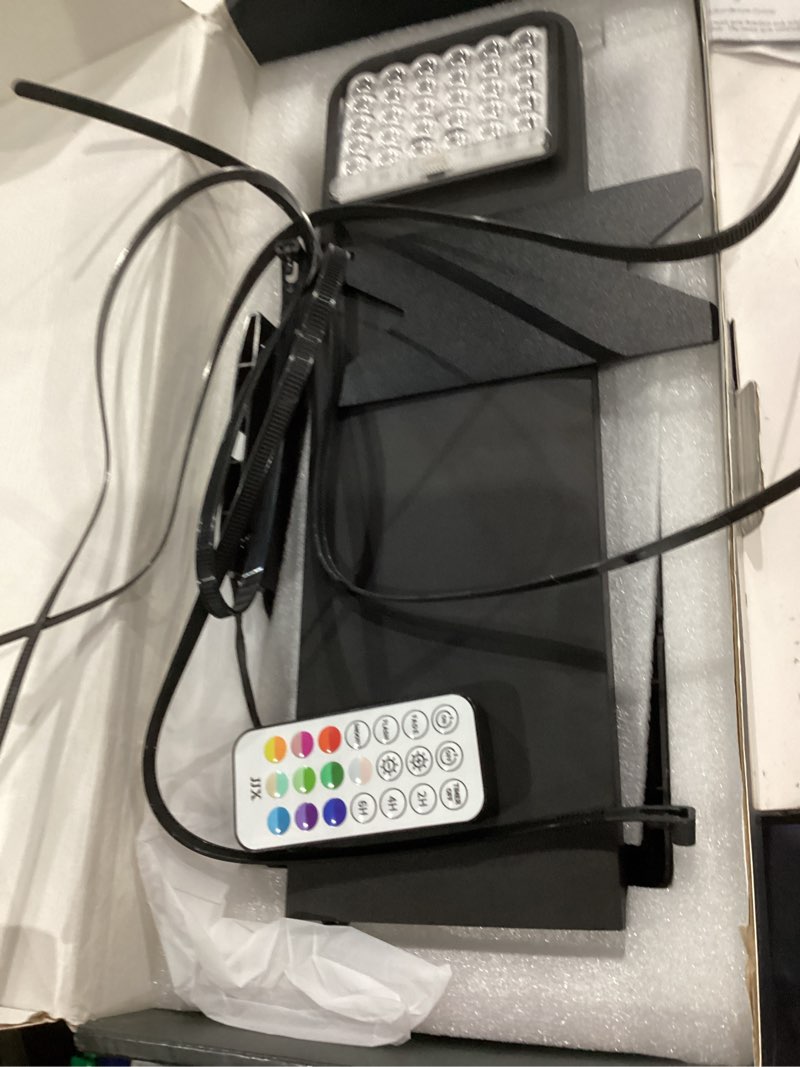 Condition photo showing As Is for jjx solar & usb rechargeable led pool lights for inground and above ground pools, 20 colors 3 lighting modes with timer & remote control, ip68 waterproof pool lights solar powered | 48,000 lux ultra-bright output,150° wide beam for full pool coverage