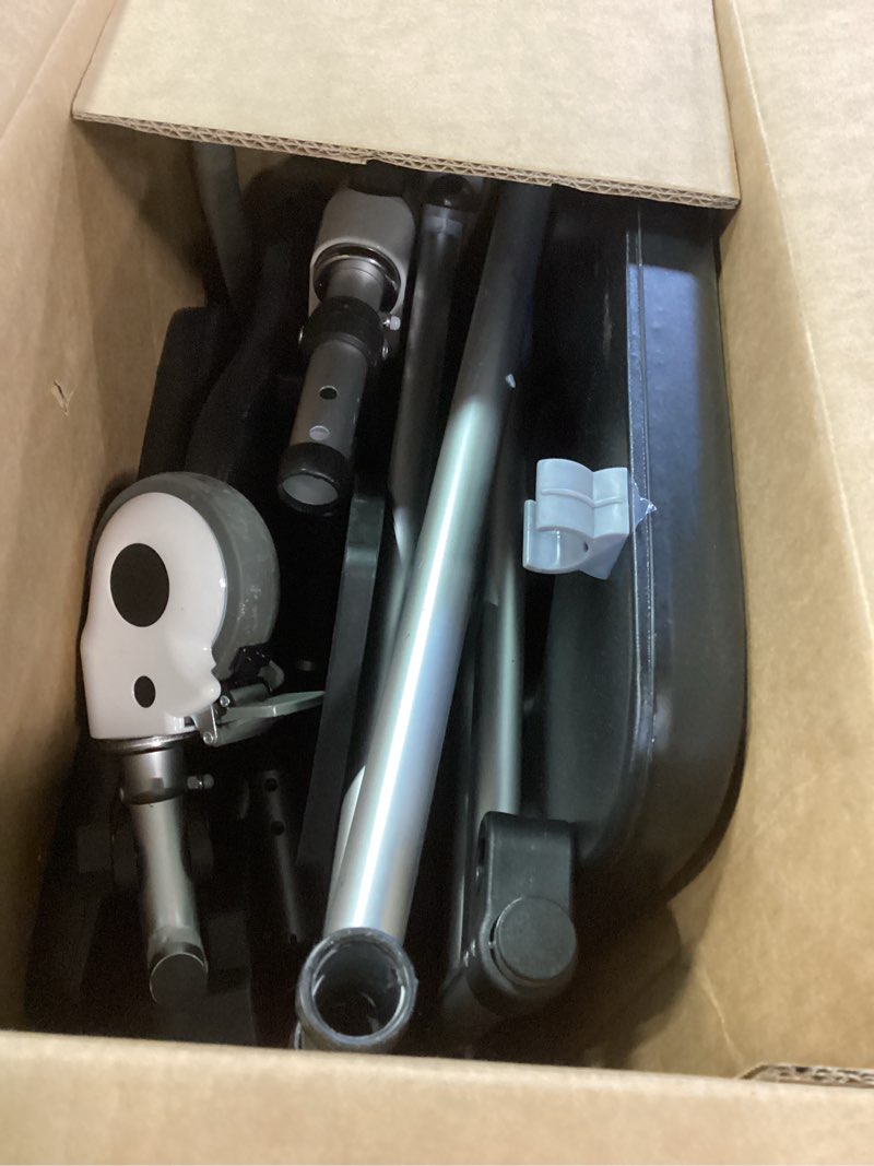 Condition photo showing As Is for Shower Chair with Wheels Aluminum Alloy 4 in 1 Foldable Height Adjustable Shower Wheelchair, Sturdy Rolling Shower Chair with Large Commode for Seniors (Black Adjustable Armrests)