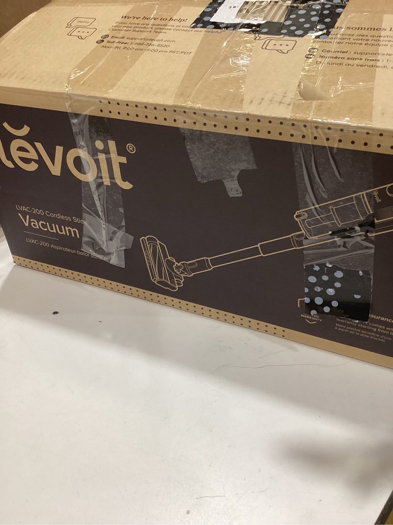 levoit cordless vacuum cleaner, stick vac with tangle-resistant design, up to 50 minutes, powerful suction, rechargeable, lightweight, and versatile for carpet, hard floor, pet hair, lvac-200