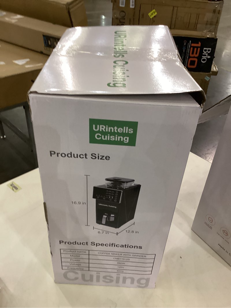 Condition photo showing New/Like New for Coffee Maker with Grinder, 22OZ Drip Coffee Maker with 5 Cup Glass Carafe and Removable Filter, Programmable Hot and Cold Bean to Cup Coffee Machine with Timer, Auto Shut Off