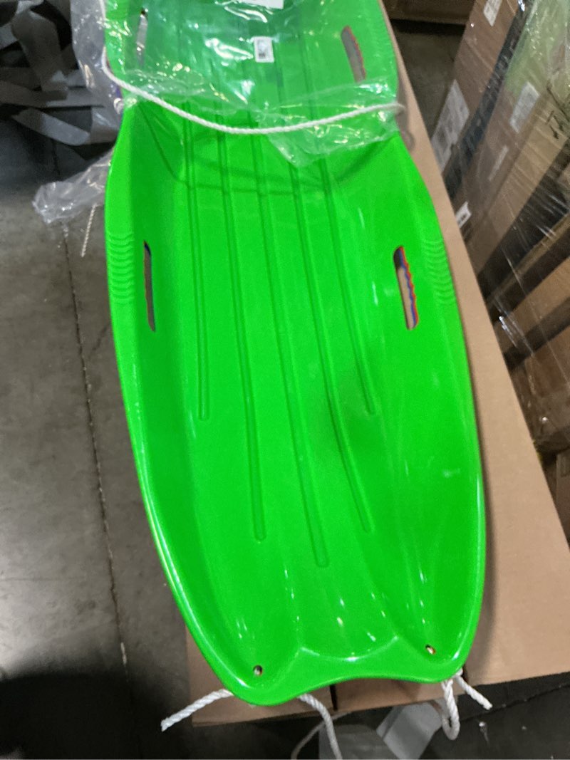 Condition photo showing New/Like New for Plastic Snow Sled for Kids Adult- Flexible Sand Sled with Pull Rope for 1-2 Rider Toboggan Sleds Snow Sledding Kids Gift L - Fit 2 kids or 1 adult