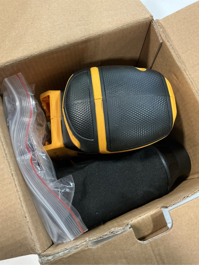 Condition photo showing Good Condition for 5’’ Brushless Cordless Random Orbital Sander Compatible with DeWalt 20V MAX Battery (TOOL ONLY), 12,000OPM Palm Sander, Dust Bag, Lightweight, 10 Sandpapers, 6 Variable Speeds for Wood, Metal & DIY