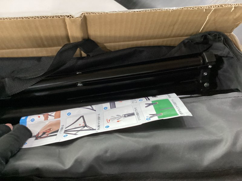 Condition photo showing Good Condition for Hemmotop 7x5ft (HxW) T-Shape Photo Backdrop Stand, Portable Green Screen Stand Only with 5 Clip Clamps and Carry Bag, Adjustable Background Support Kit for Birthday, Baby Shower, Parties, Photoshoots