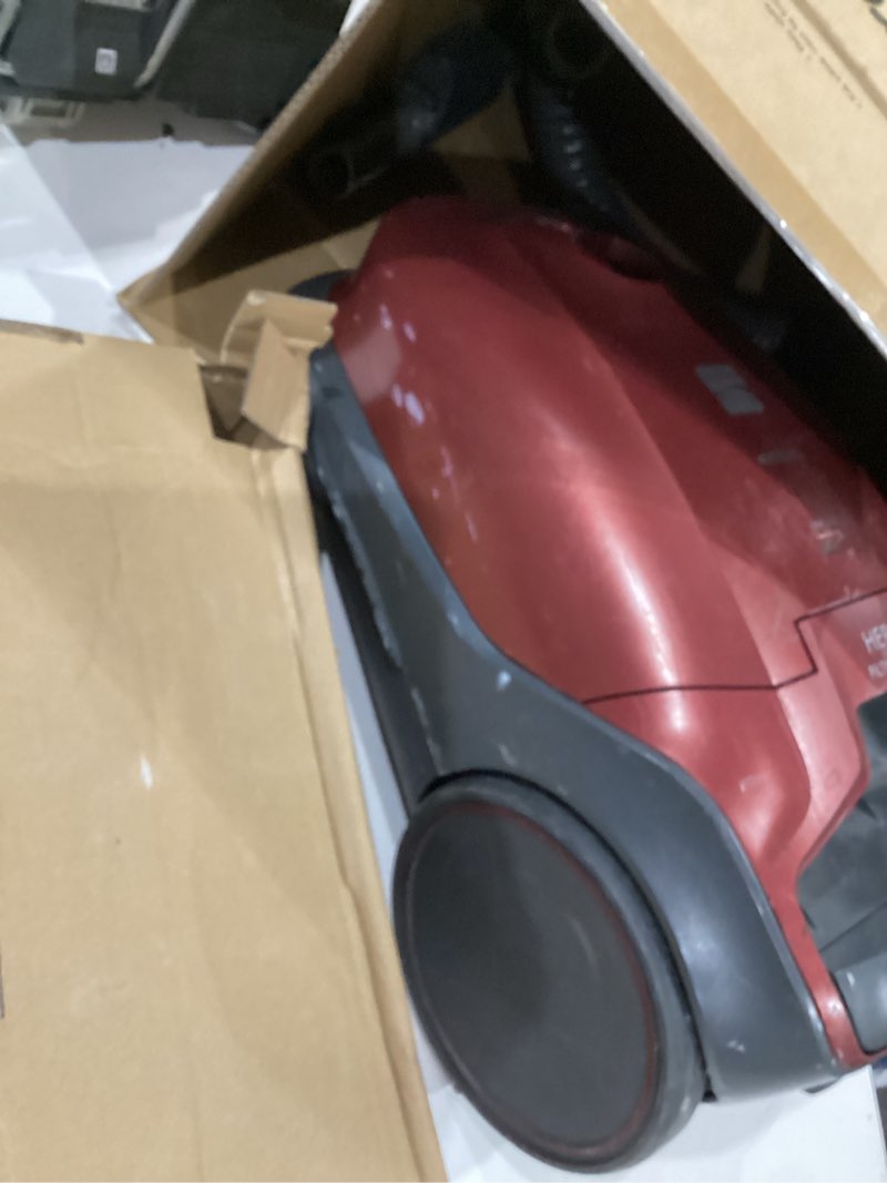 Condition photo showing As Is for kenmore 81414 bagged canister vacuum cleaning tools, 400 series + telescoping wand, red kenmore 400 series + telescoping wand