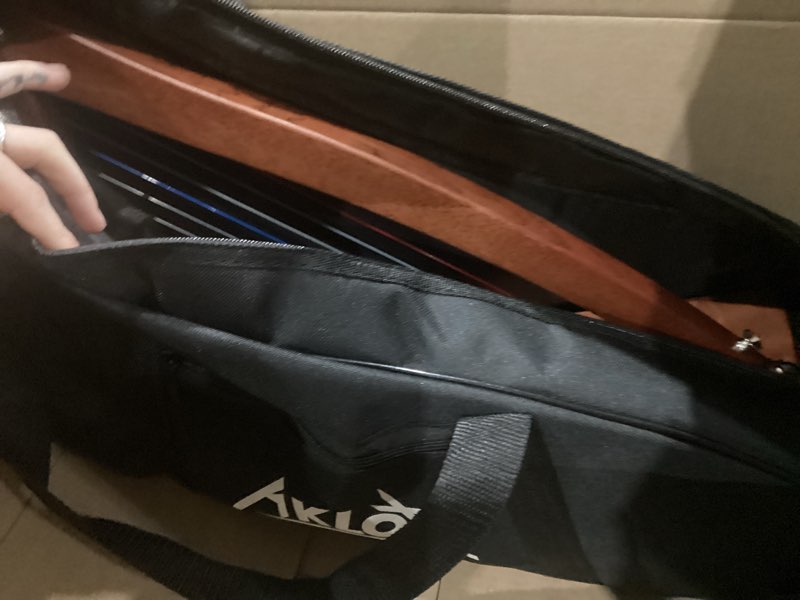 Condition photo showing As Is for harp, aklot 15 strings mahogany harp 22 inch height for adult professional beginner with tuning wrench,black gig bag,strap (no spare string, international standard strings)