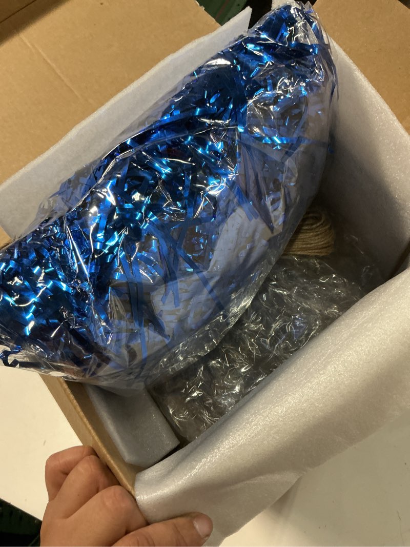 Condition photo showing Good Condition for blushtier 8 sets gold and black graduation decoration centerpieces for table 2026 congrats grad mason jar centerpieces with lights burlap cover metallic raffia for congrats grad party supplies