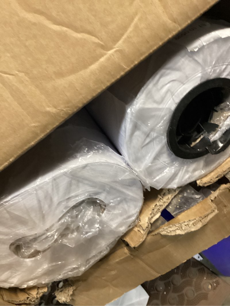 Condition photo showing As Is for vevor wide format paper, 30 in x 500 ft plotter roll, 2 rolls cad bond rolls with 3 in core, 20 lb bond paper rolls, ideal for cad drawings, engineering plans, gis maps, and architectural designs 30 in x 500 ft 2 rolls