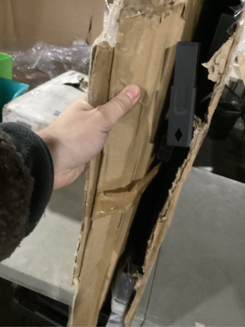 Condition photo showing As Is for 55 Inch Extra Tall Pet Gate for Cats,29.92"-43" Adjustable Wide Dog Gates,Pressure Mounted Walk Through Tall Pets Gate for Doorways,Hallway,Stairs(Black) Black 29.92" - 43"