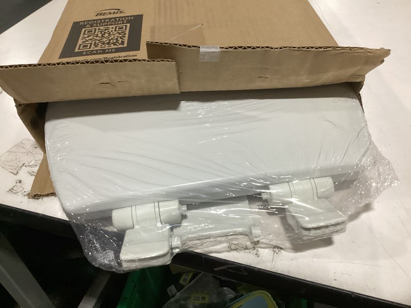 Condition photo showing Good Condition for mayfair nextstep2 toilet seat with built-in potty training seat, slow-close, removable that will never loosen, elongated, white elongated 2-in-1 toilet seat