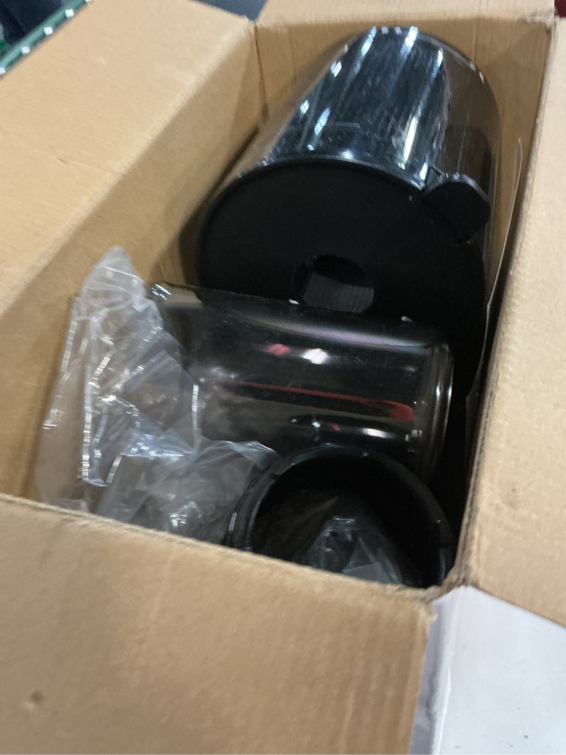 Condition photo showing As Is for juicer machines, 3-in-1 cold press juicer with 6.5" extra large chute, 100oz large capacity, ac motor, makes juice, nut milk & sorbet, premium gray