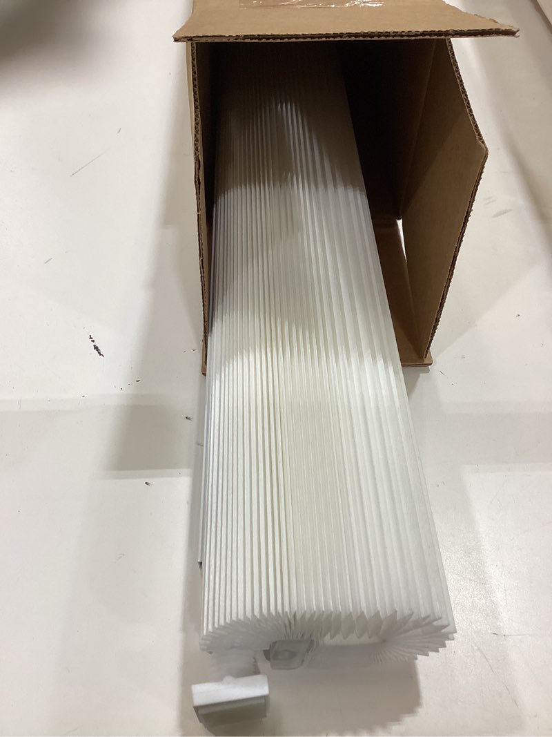 Condition photo showing As Is for lazblinds cordless cellular shades, no tools no drill light filtering honeycomb shades pleated blinds for windows, 30'' w x 48'' h, white light filtering-white 30'' w × 48'' h